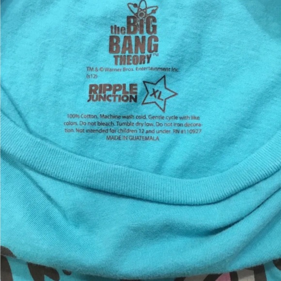 Big Bang Theory Boys T shirt -X Large - Picture 2 of 2